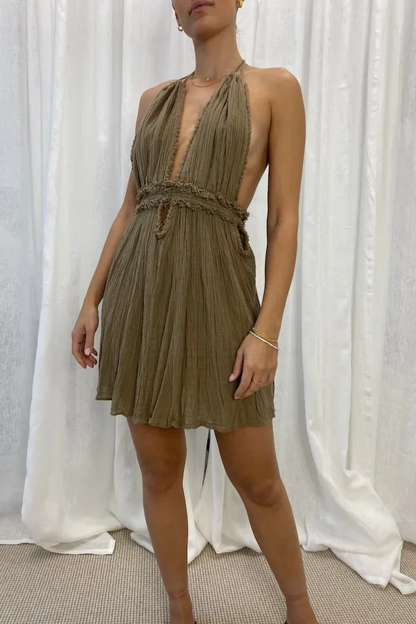 Lefkothea Mini Dress Mocha