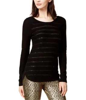 Maison Jules Womens Sequined Knit Sweater