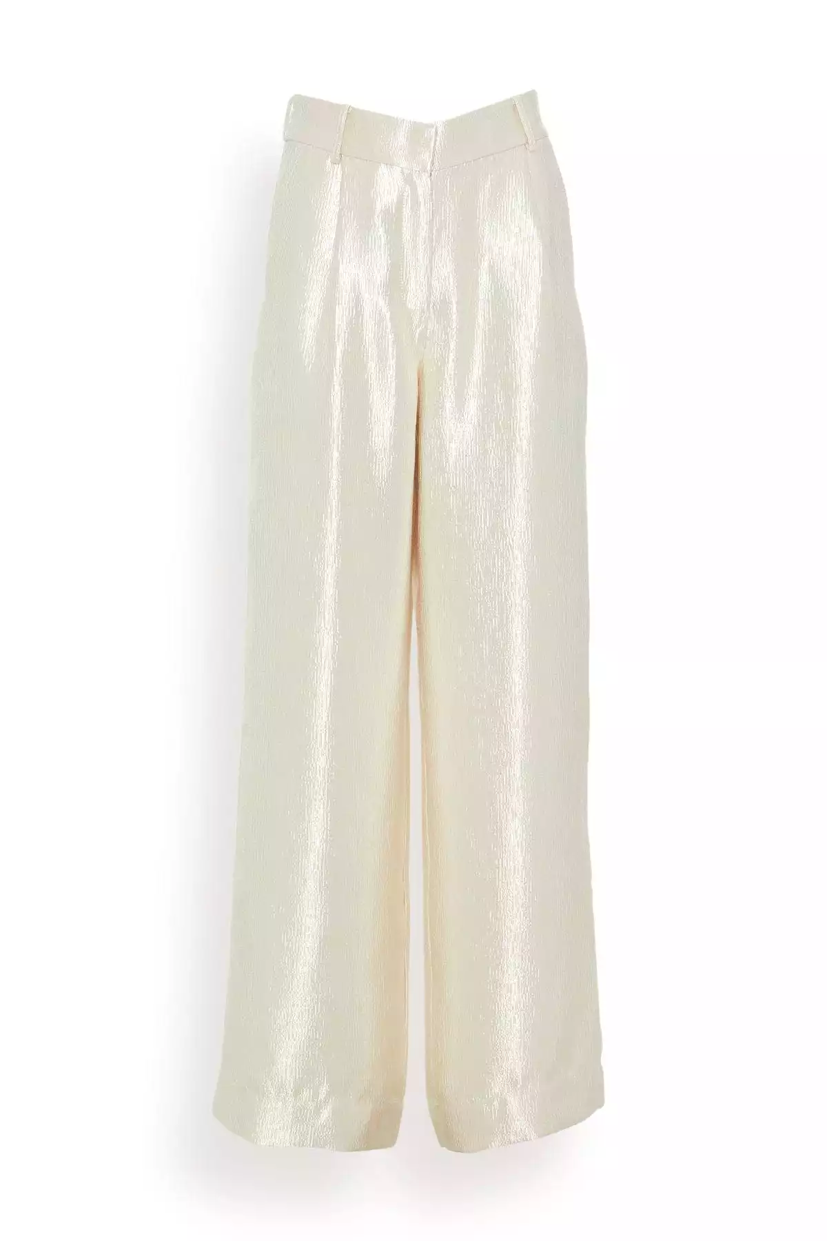 Malcolm Textured Satin Pant in Cream