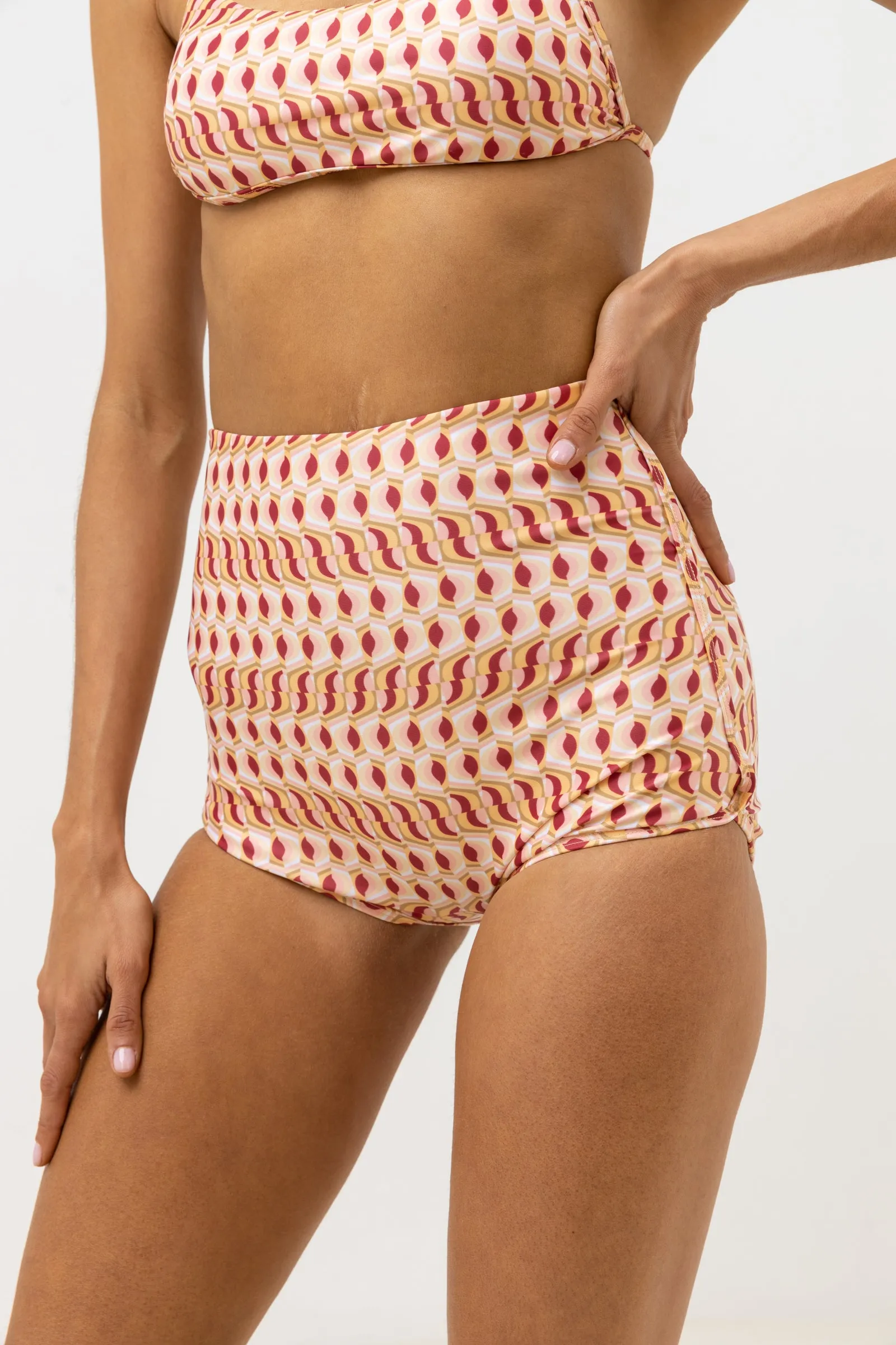 Maya Geo Boy Leg Pant Pink Salt