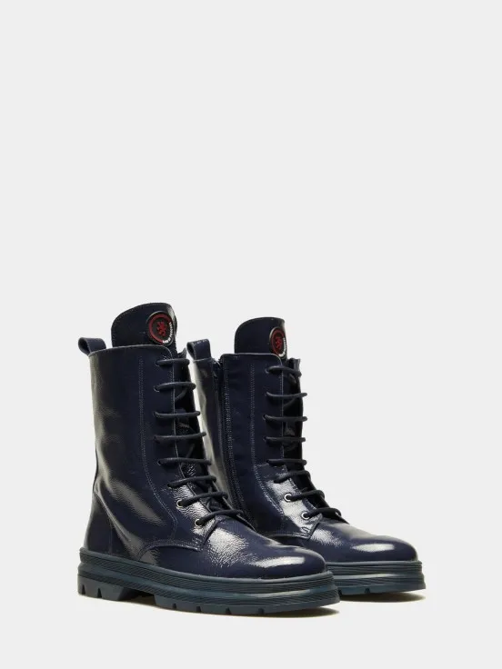 Military leather boots