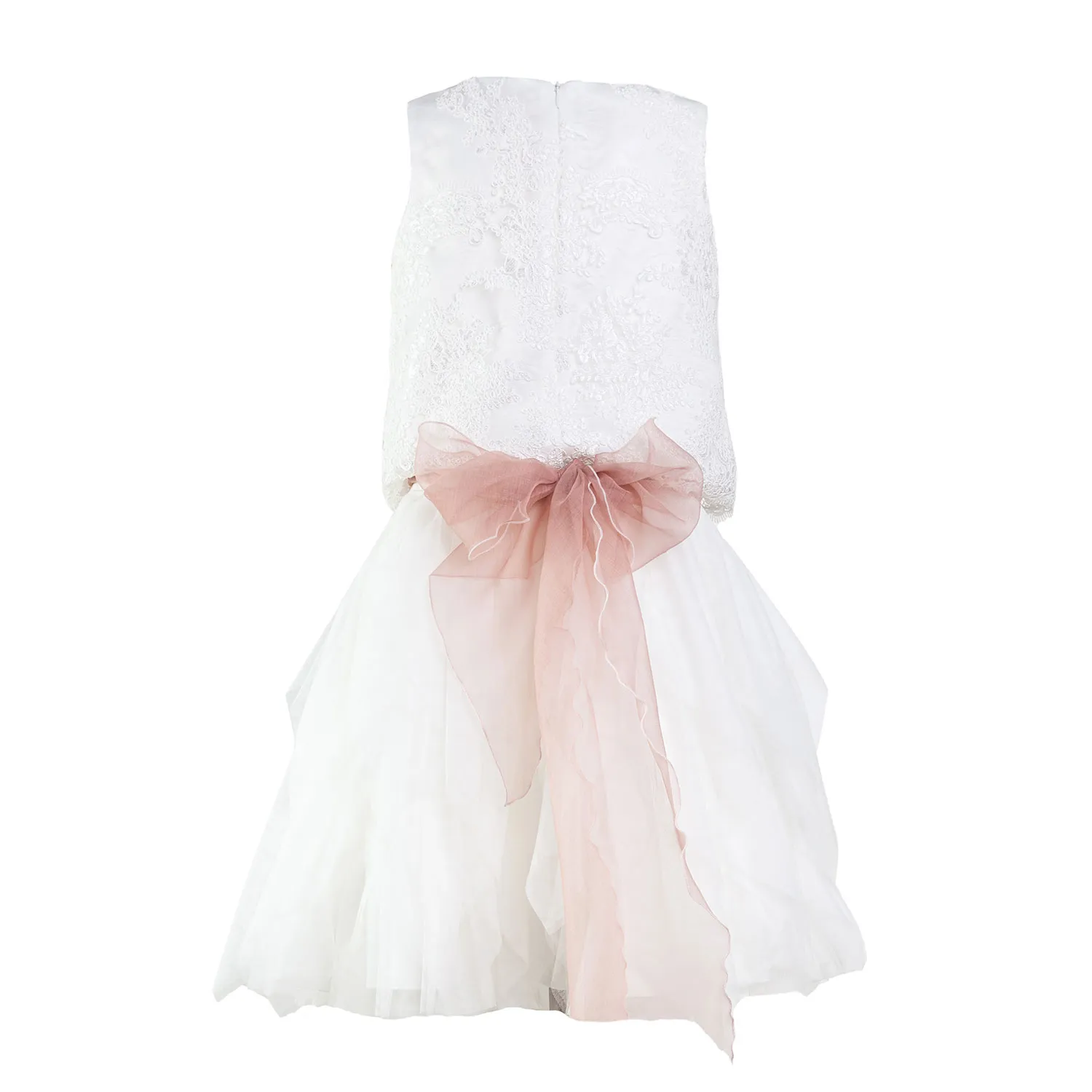 Mimilú Two-Piece Tulle And Lace White Dress