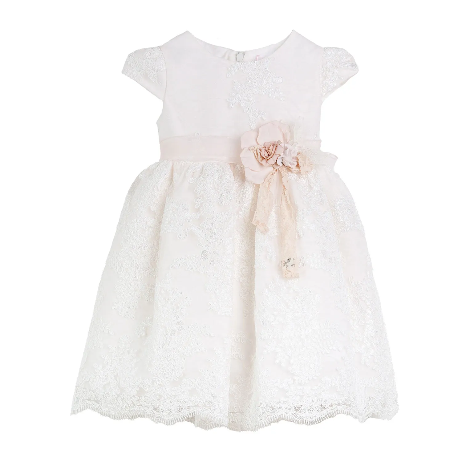 Mimilú White Embroidered Mini Dress On Light Pink Base