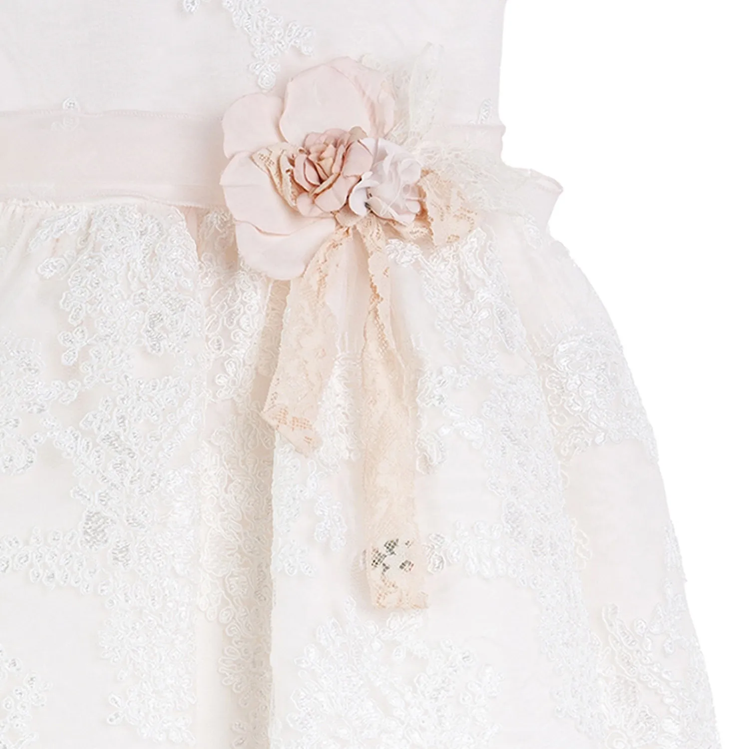 Mimilú White Embroidered Mini Dress On Light Pink Base