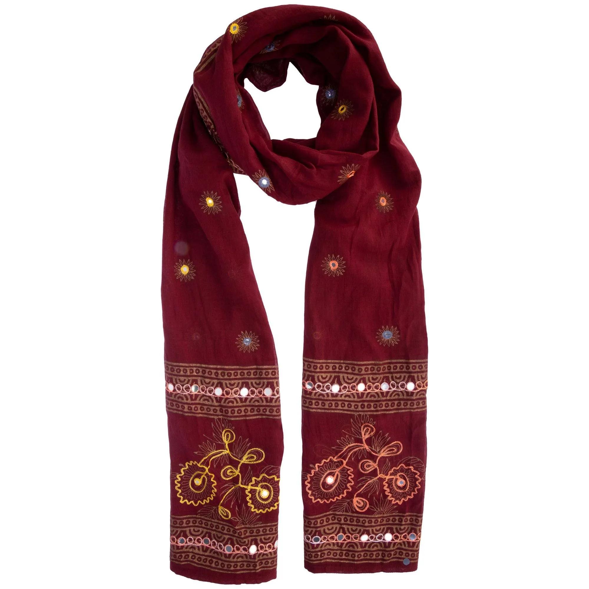 Mirrored Garden Indian Wrap Scarf