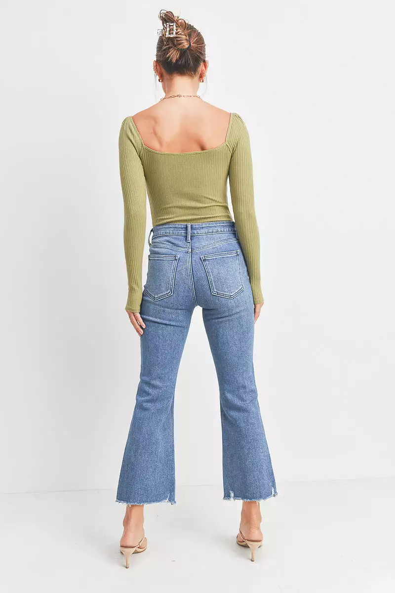 Molly Crop Flare Jeans Medium