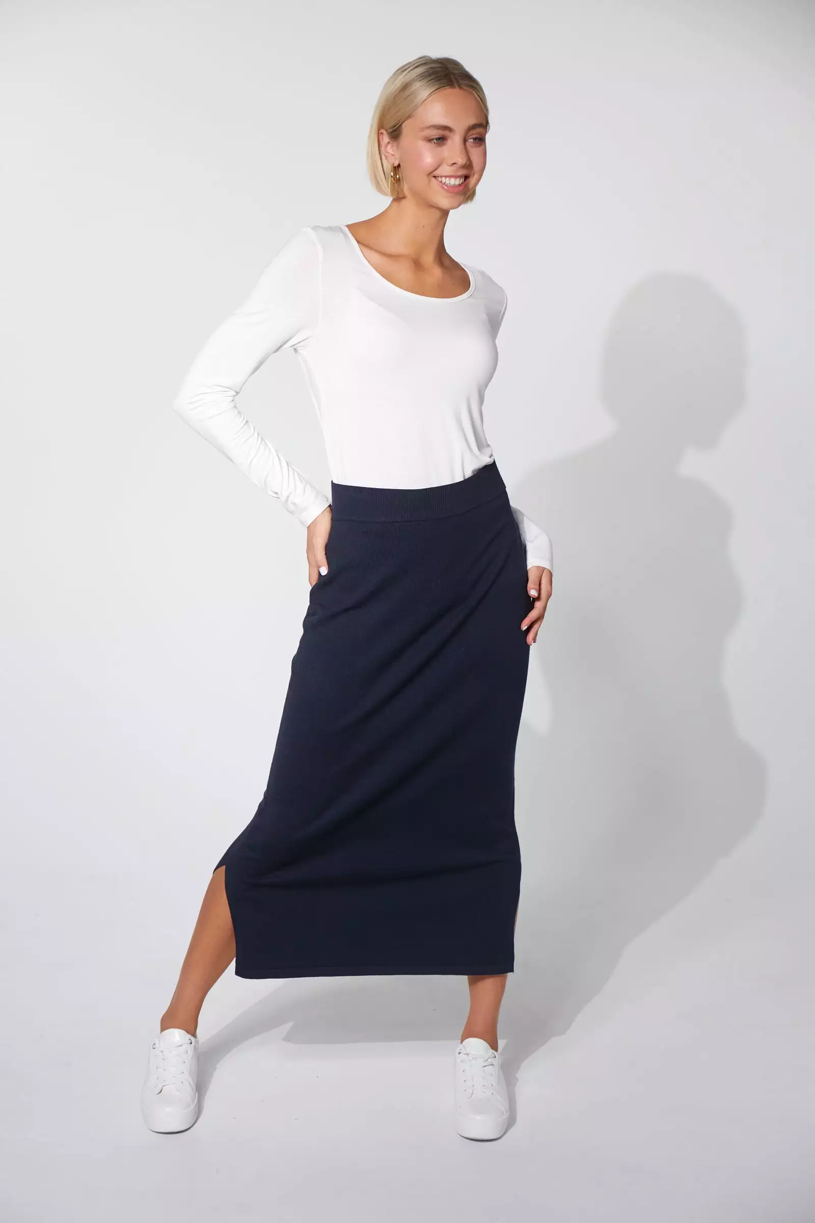 Nikolai Knit Skirt -  Midnight Navy