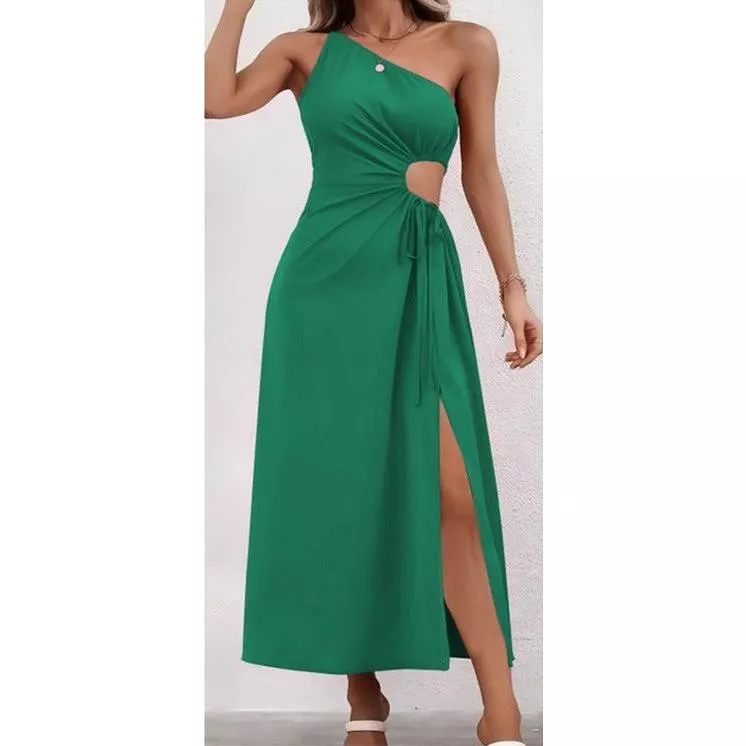 Off Shoulder Side Slit Dress