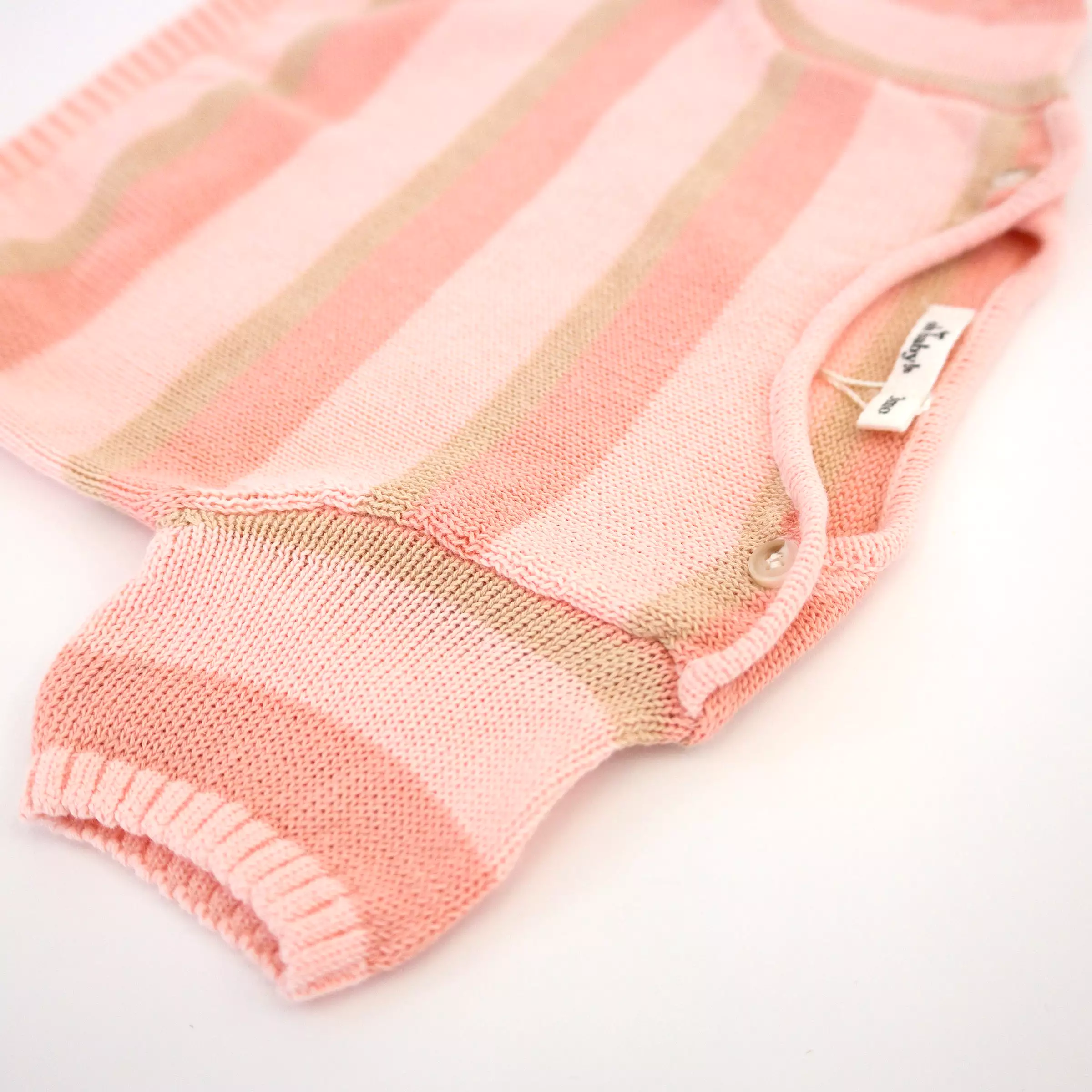 oh baby! Country Club Knitted Short Set - Apricot Stripe