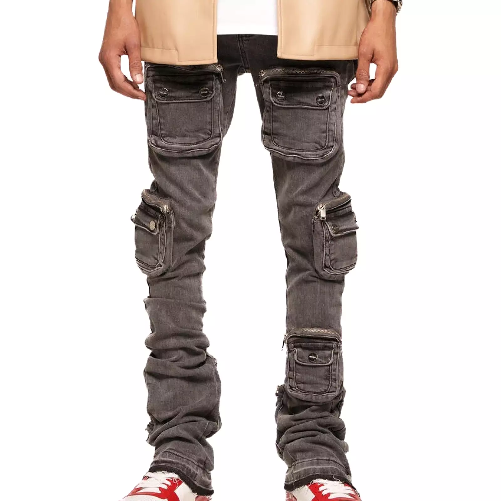 Pheelings “Greatness” Charcoal Grey Flare Jeans