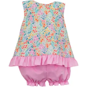 Pink Floral Bloomer Set