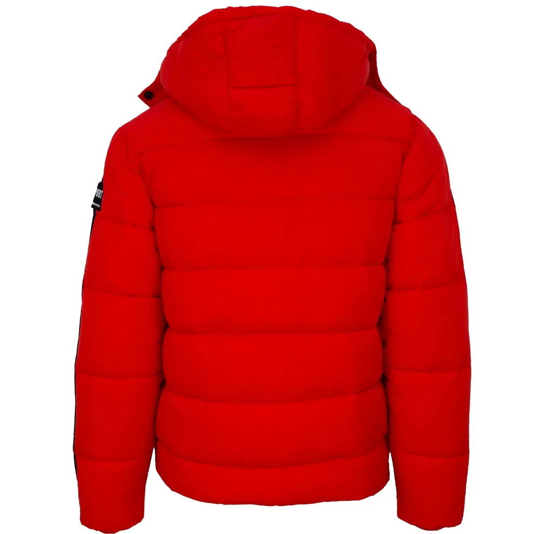 Plein Sport Padded Small Circular Logo Red Jacket