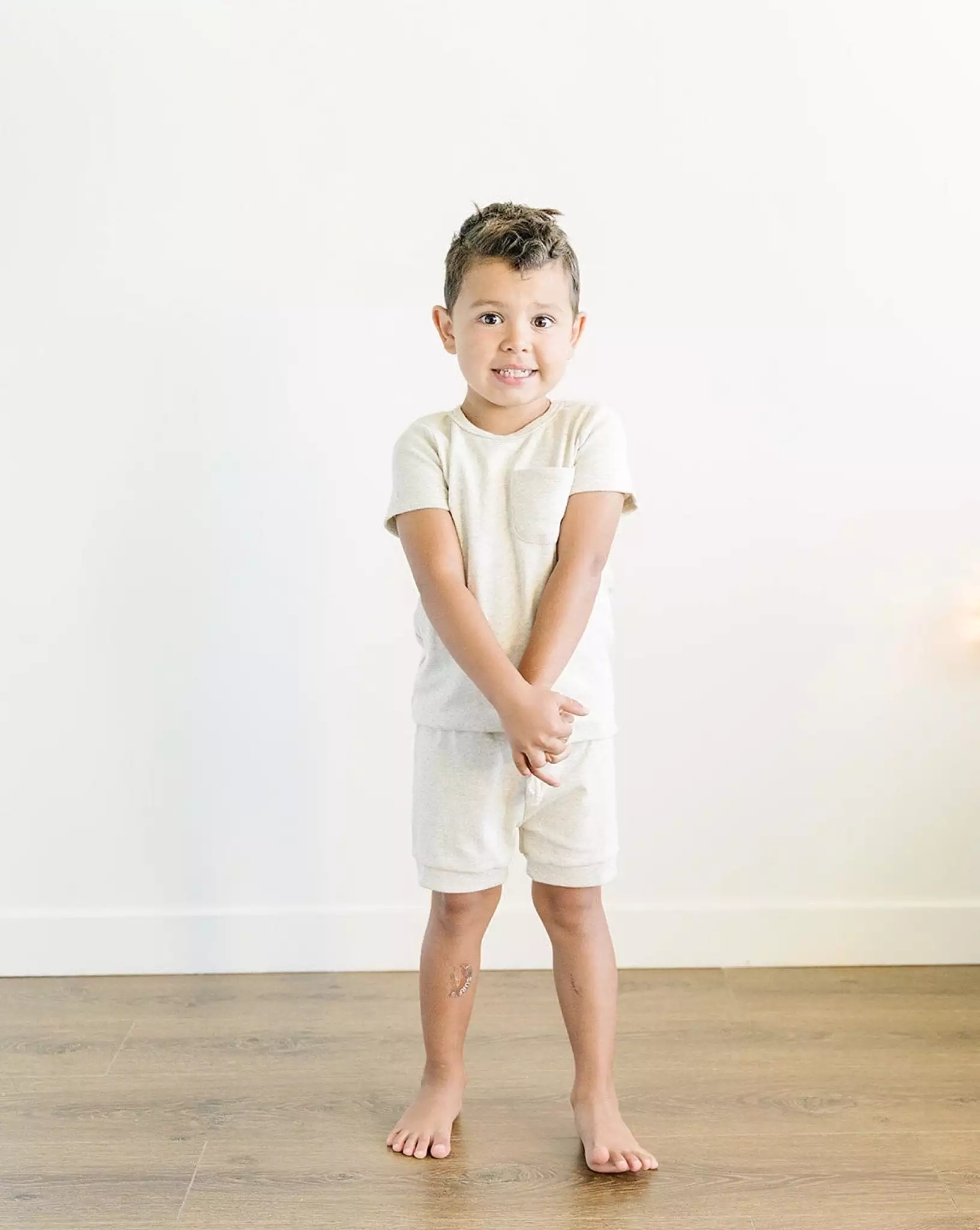 Pocket Shorts Set | Oatmeal