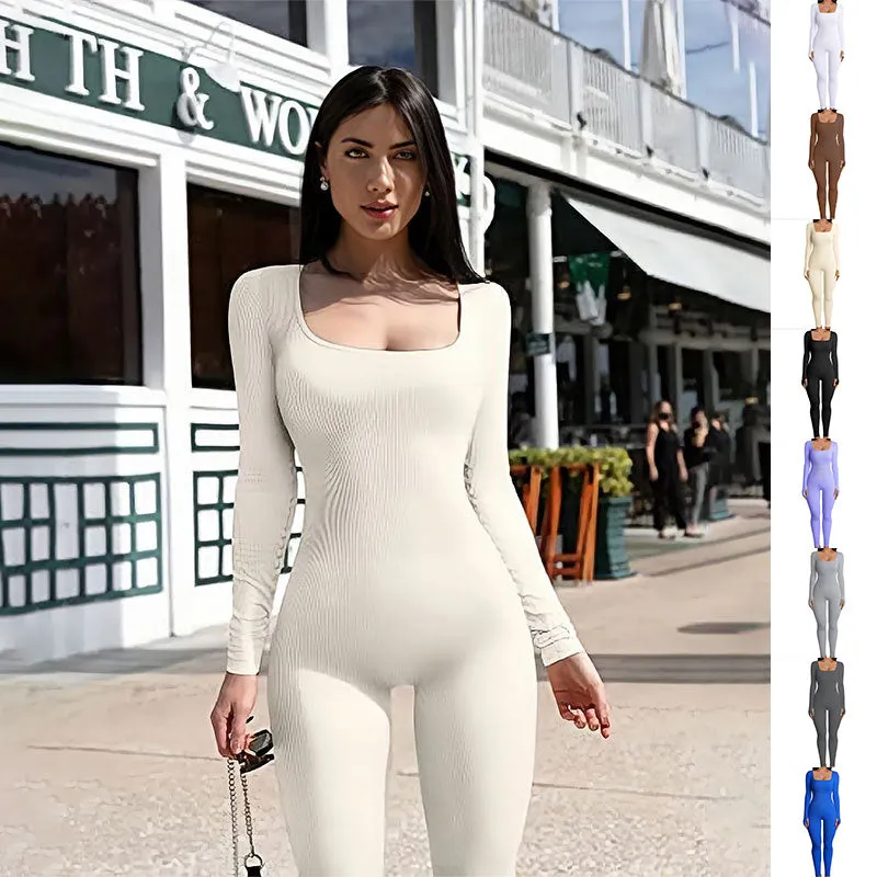 Power Up Your Workout: Long-Sleeve Fitness Jumpsuit | Marvis