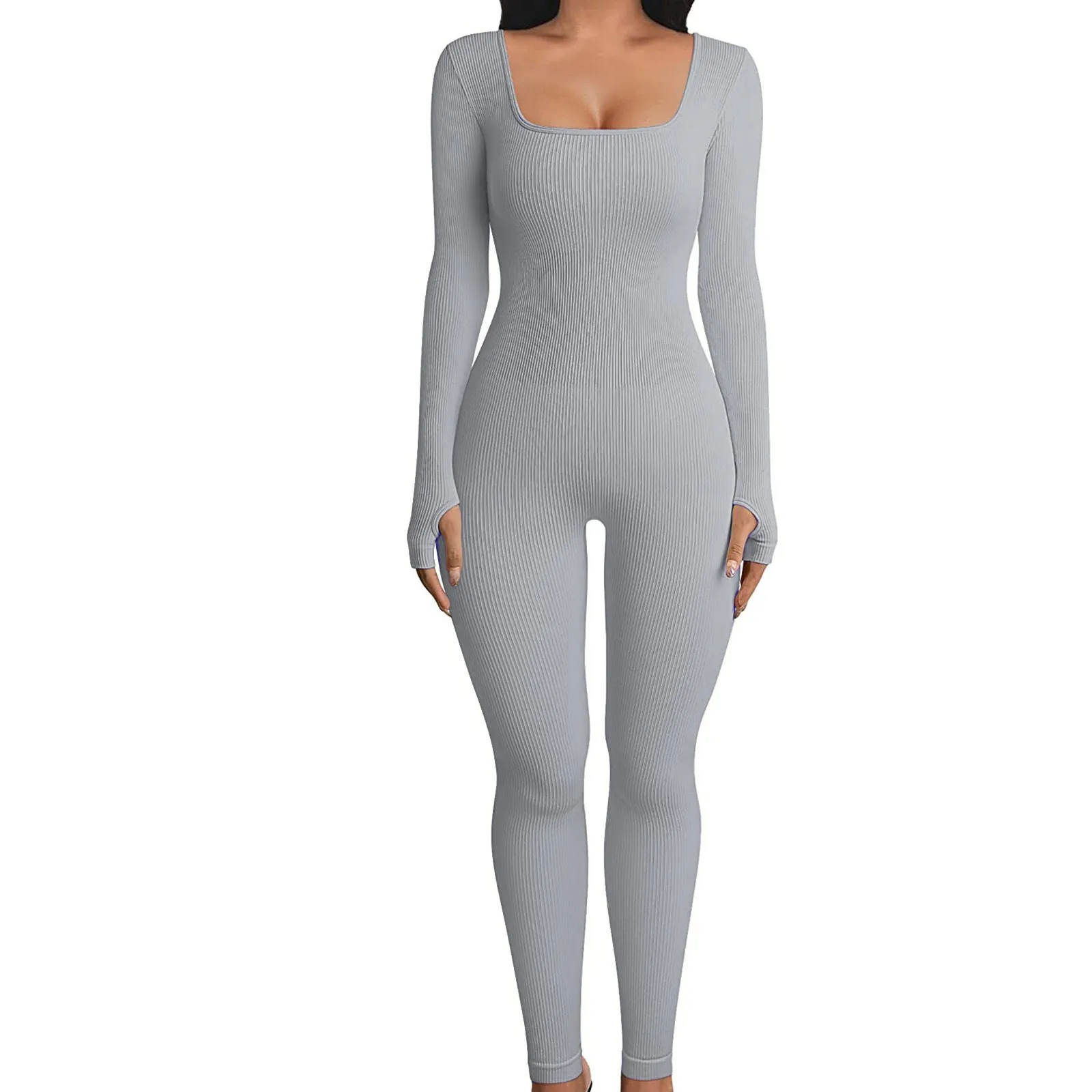 Power Up Your Workout: Long-Sleeve Fitness Jumpsuit | Marvis