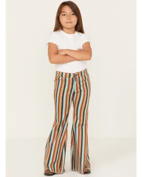 Product Name:  Rock & Roll Denim Girls' Serape Stripe Print Flare Jeans