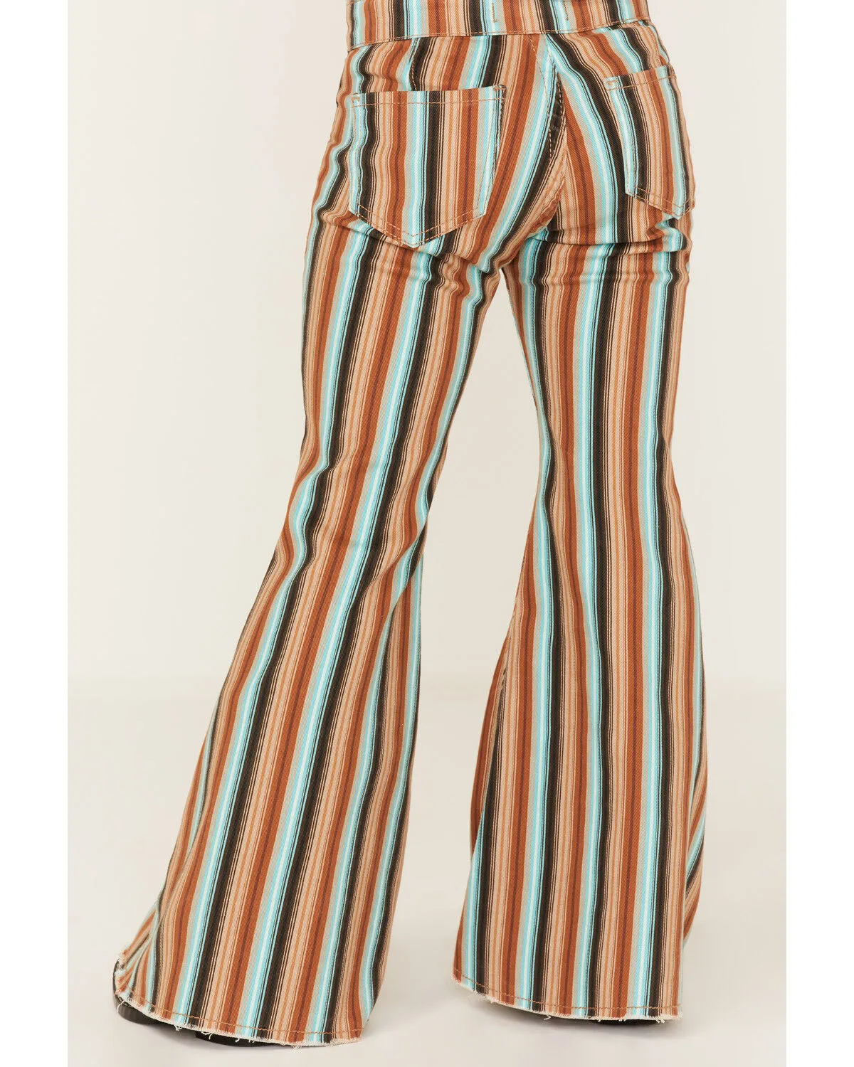 Product Name:  Rock & Roll Denim Girls' Serape Stripe Print Flare Jeans