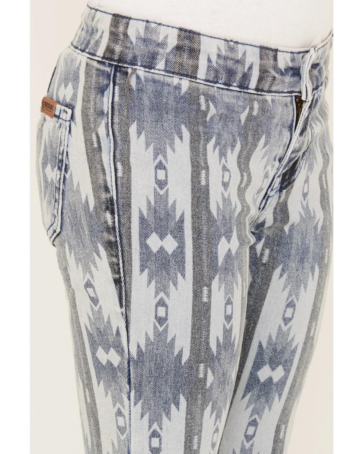 Product Name:  Rock & Roll Denim Girls' Southwestern Stripe Print Flare Jeans