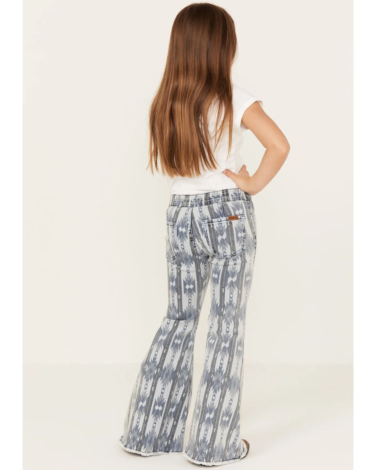 Product Name:  Rock & Roll Denim Girls' Southwestern Stripe Print Flare Jeans