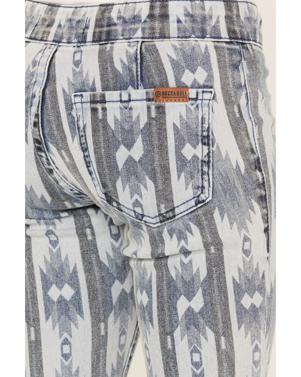 Product Name:  Rock & Roll Denim Girls' Southwestern Stripe Print Flare Jeans