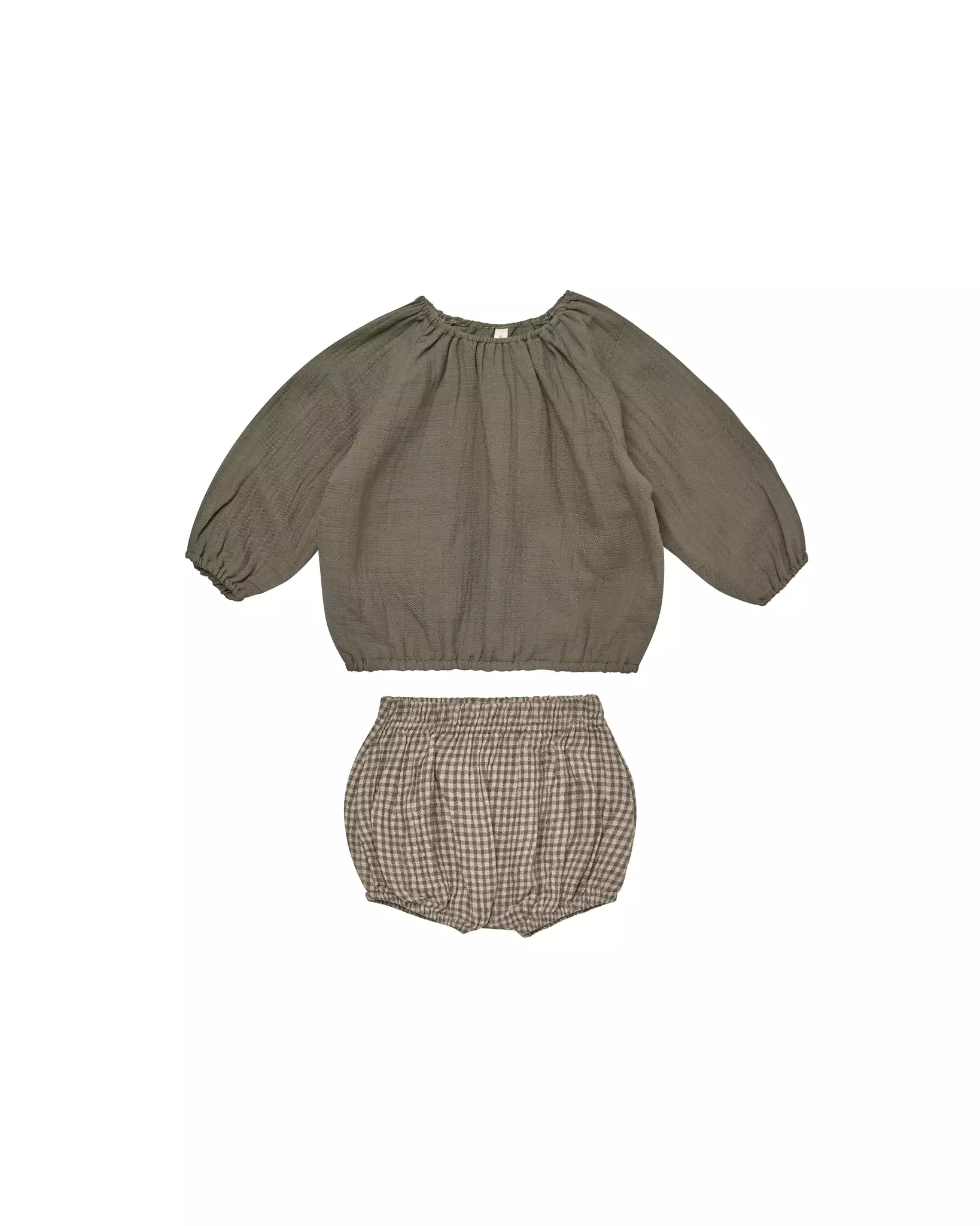 Quincy Mae - Forest Cinch Long Sleeve Top + Bloomer Set