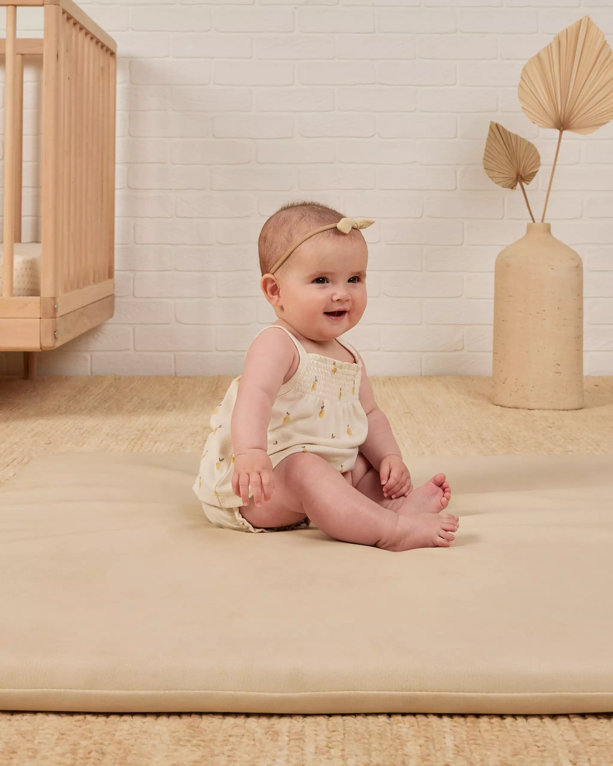 Quincy Mae Smocked Tank + Bloomer Set - Lemons