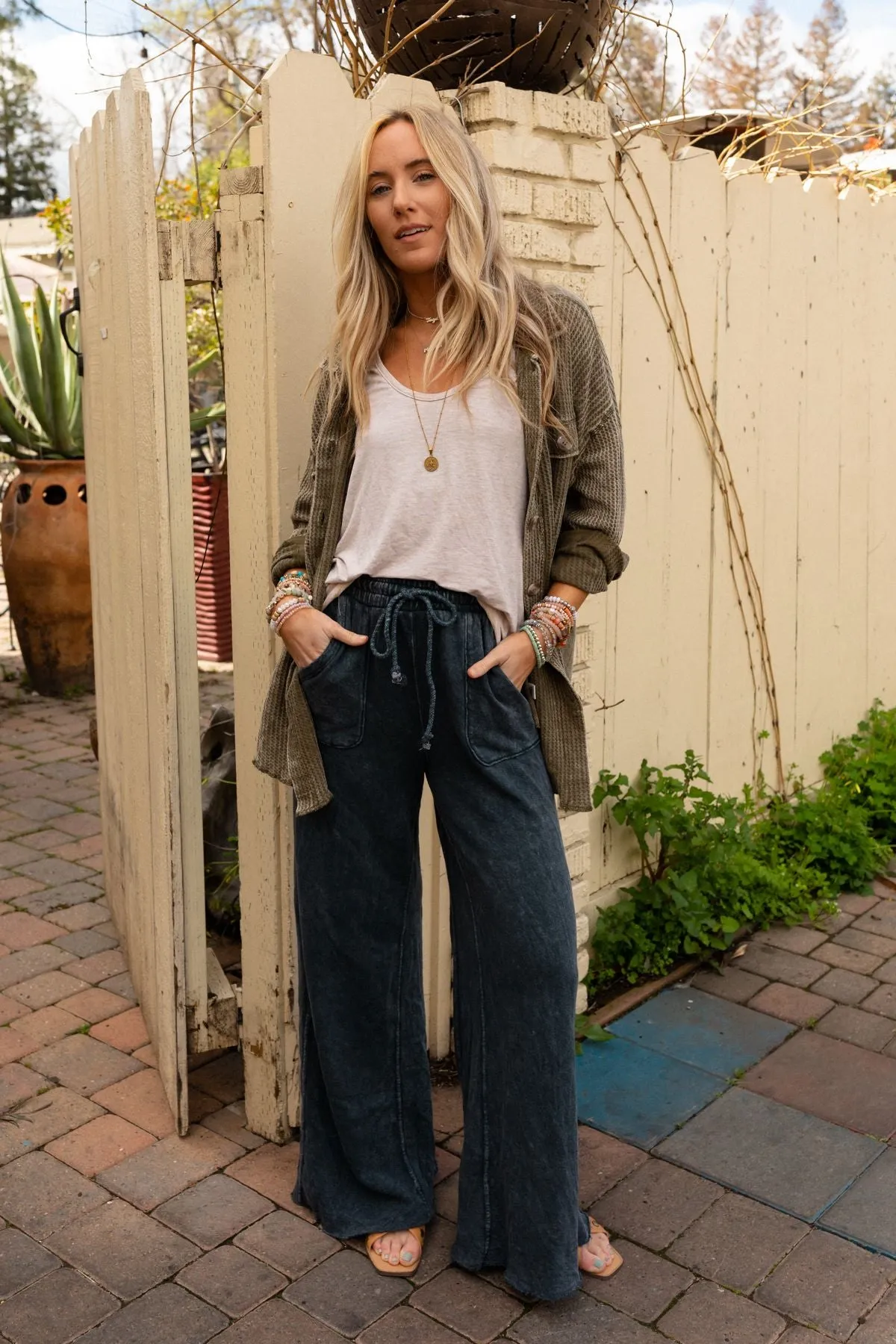 Relaxing Robin Wide Leg Pant - New Navy