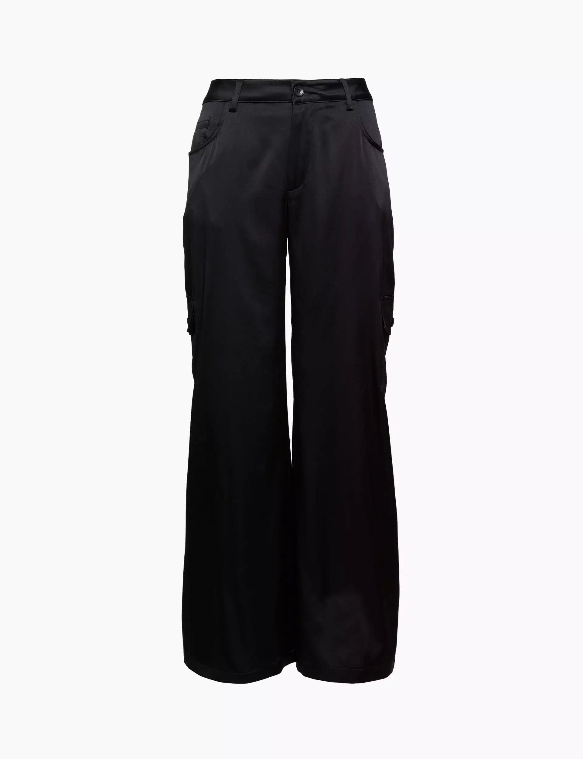 Ronan Wide Leg Silk Cargo Pant