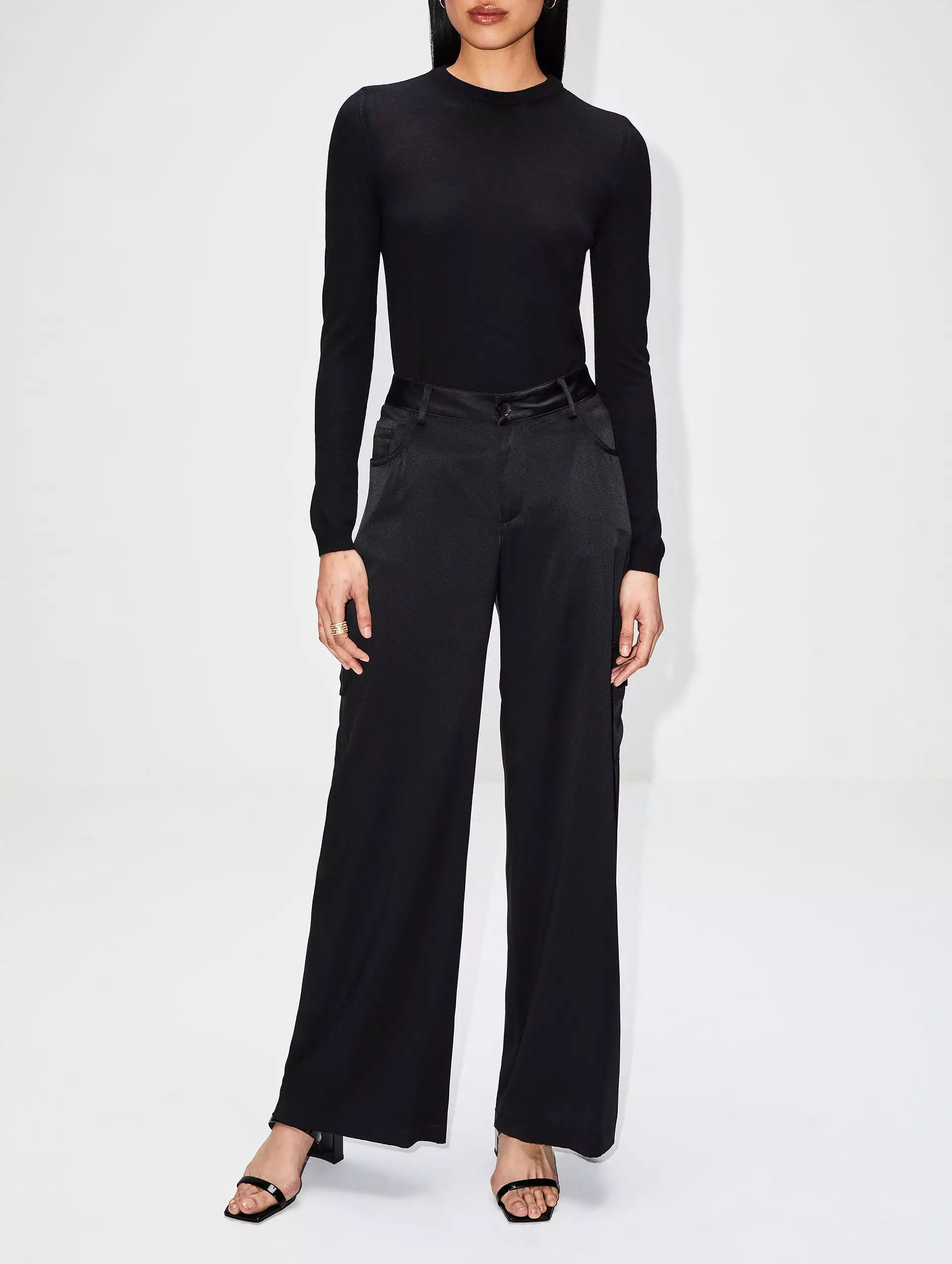 Ronan Wide Leg Silk Cargo Pant