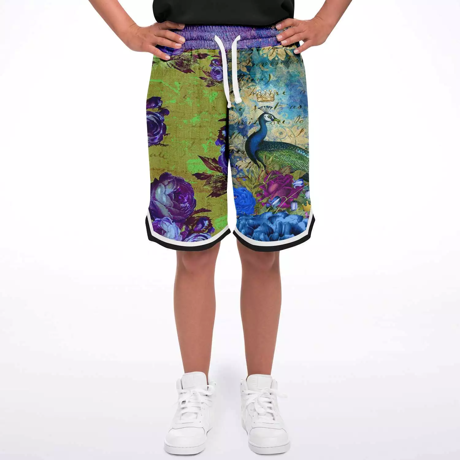 Royal Peacock Unisex Basketball Shorts