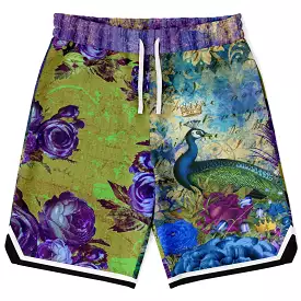 Royal Peacock Unisex Basketball Shorts