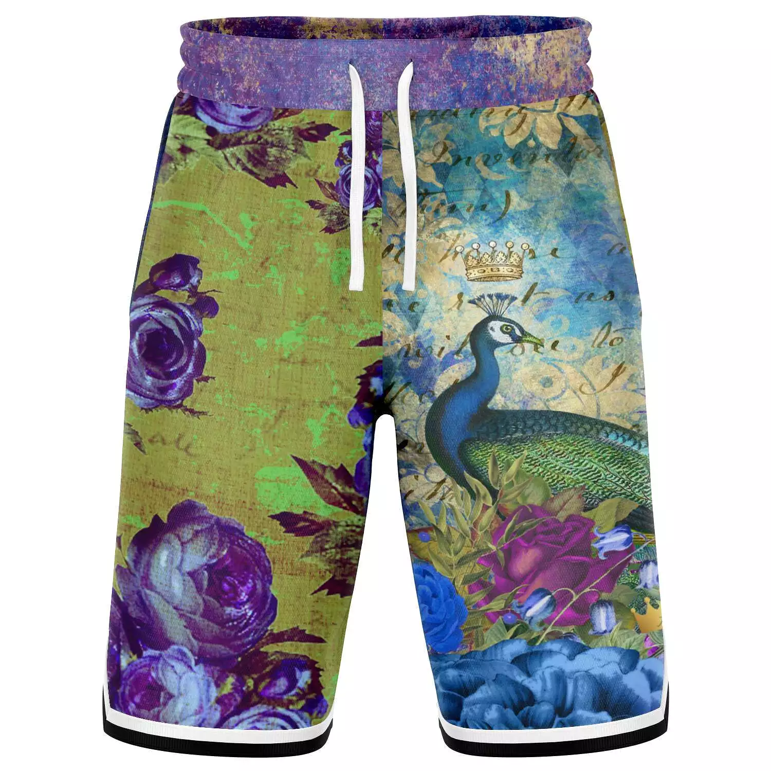 Royal Peacock Unisex Basketball Shorts