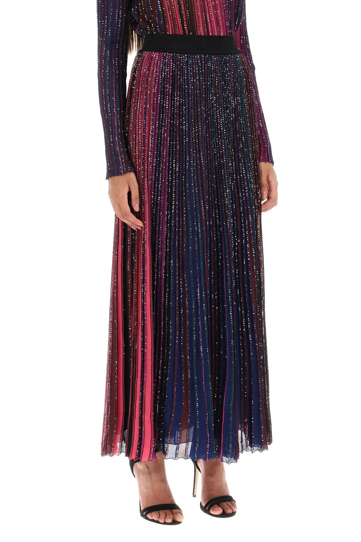 Sequined Knit Maxi Skirt