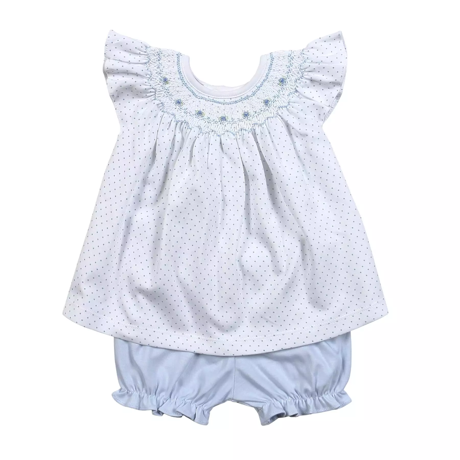 Smocked Bloomer Set - Blue