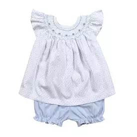 Smocked Bloomer Set - Blue