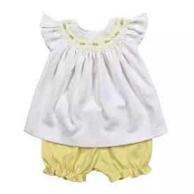 Smocked Bloomer Set - Yellow