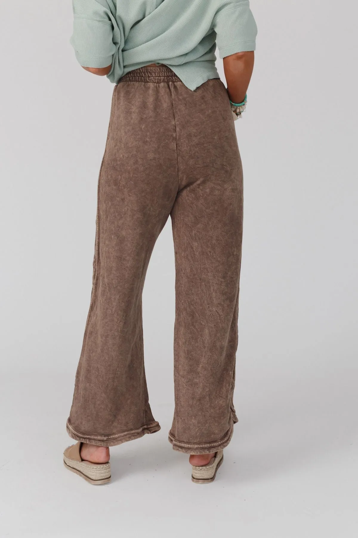 So Comfy Wide Leg Pant Full Length - Mocha