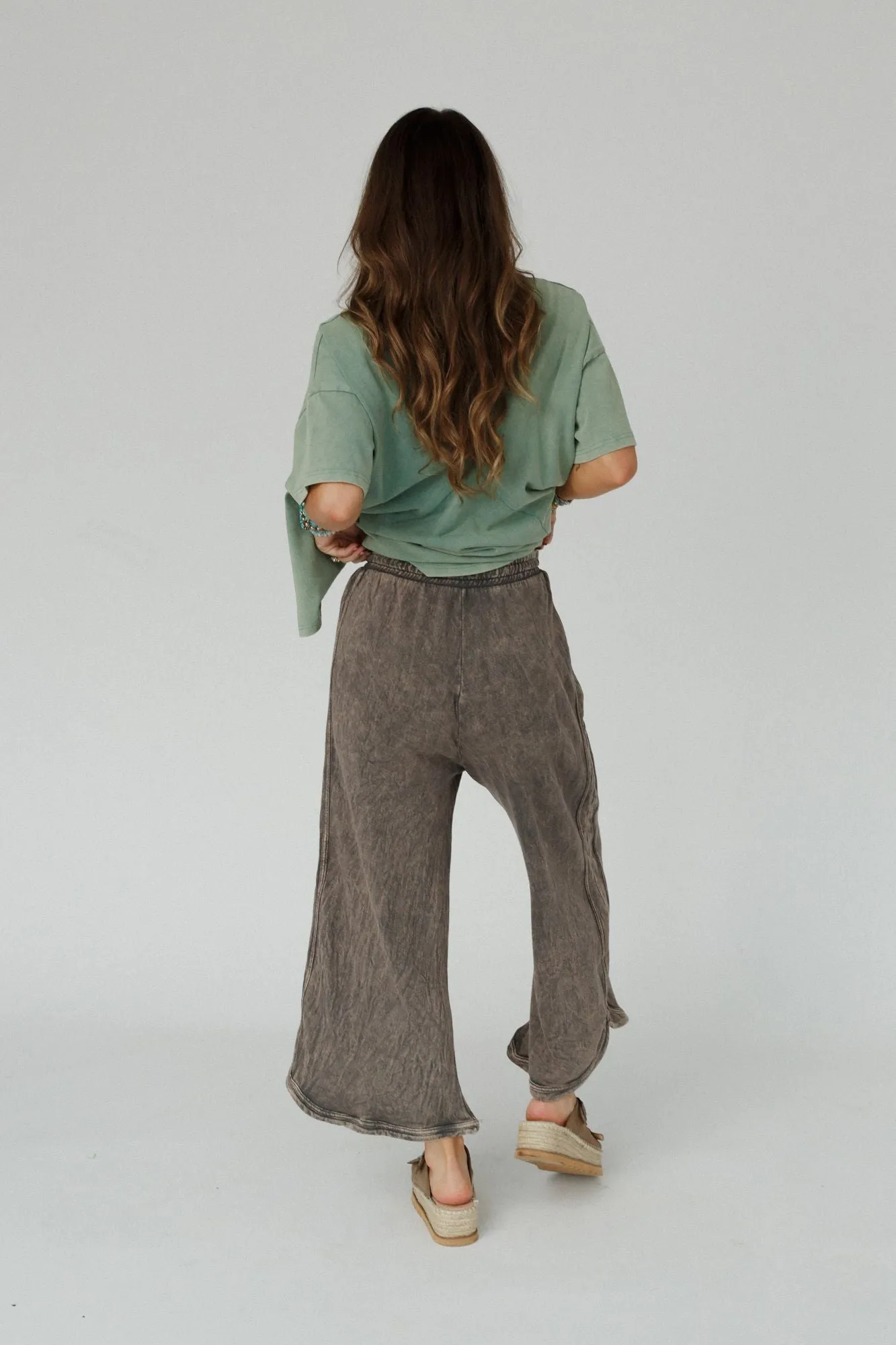 So Comfy Wide Leg Pant Petite Length - Gray