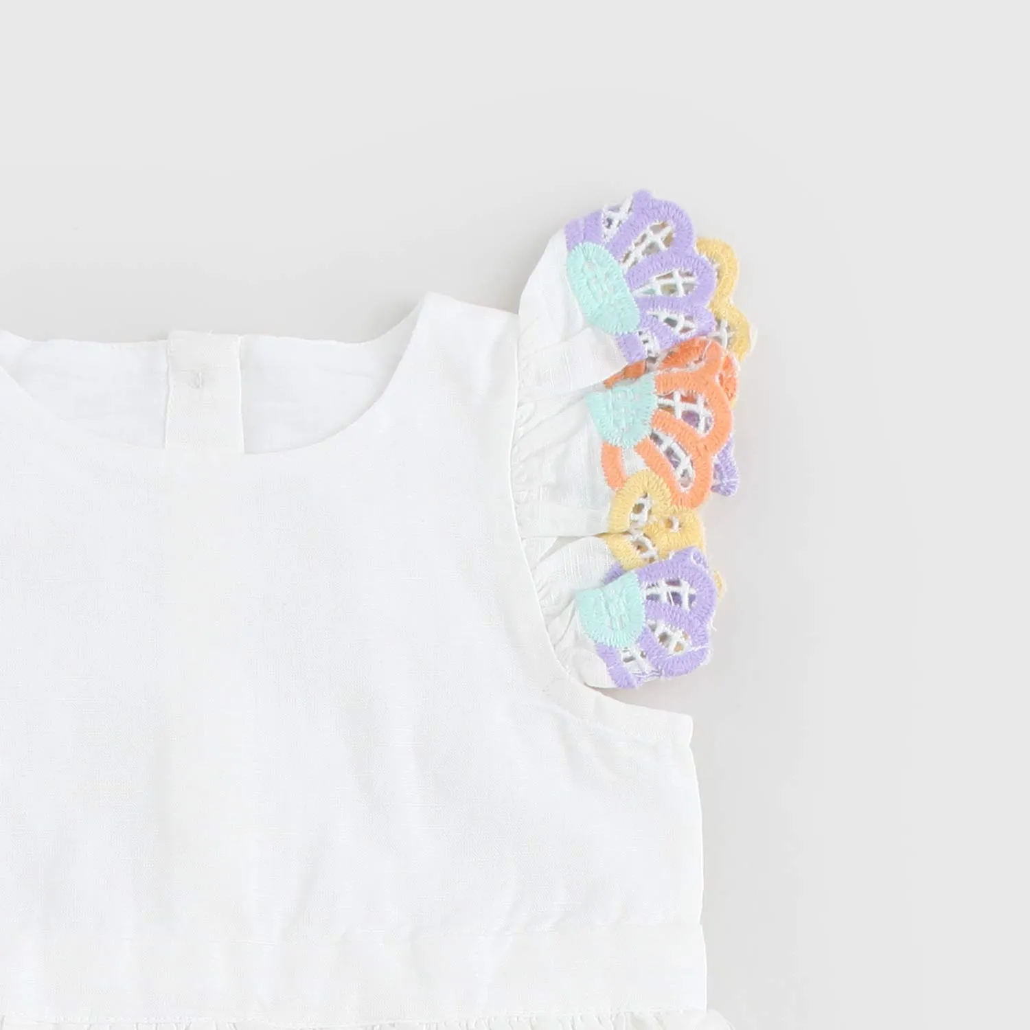 Stella Mccartney Baby Girl White Dress With Flowers