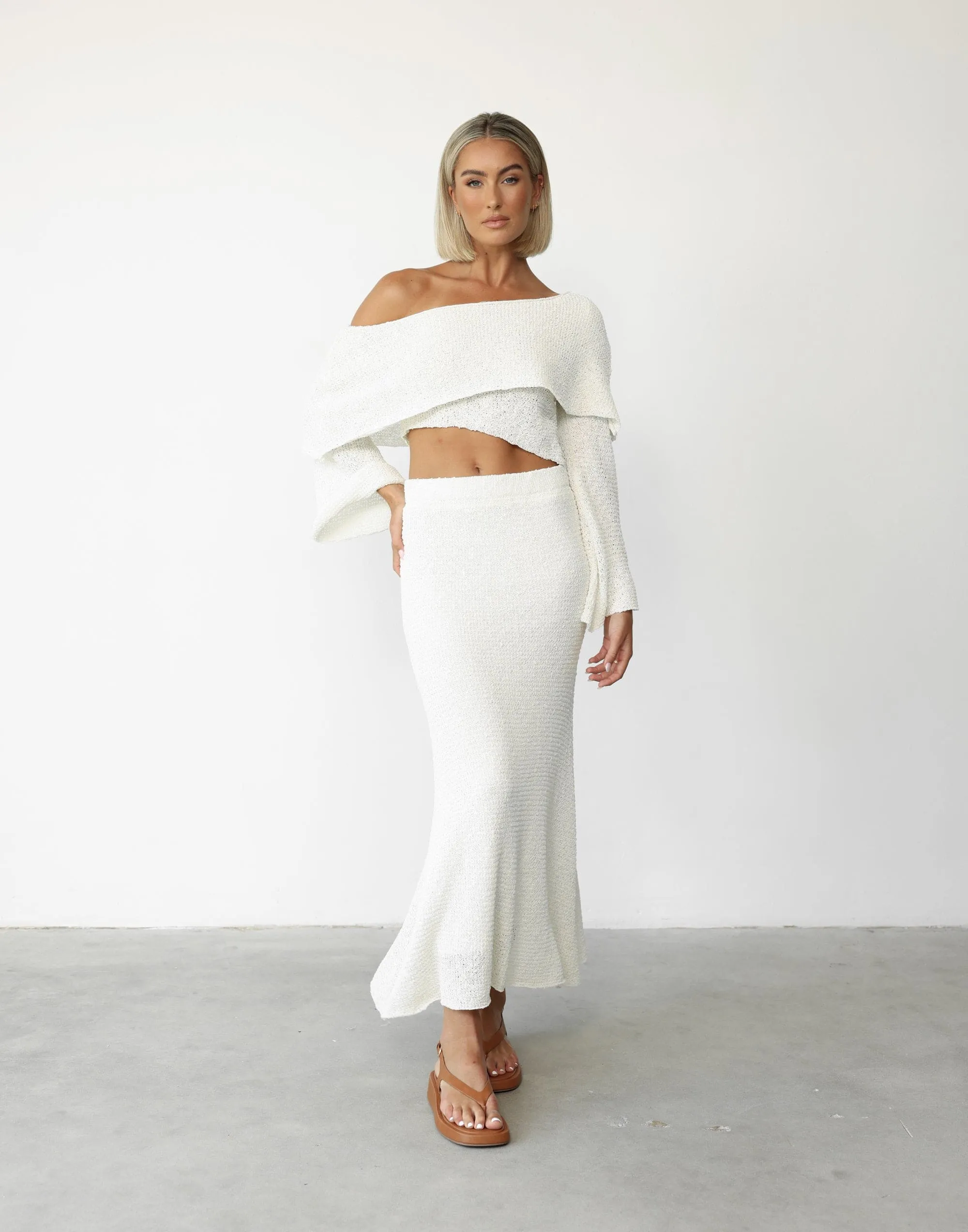 Sundown Maxi Skirt (Cream)