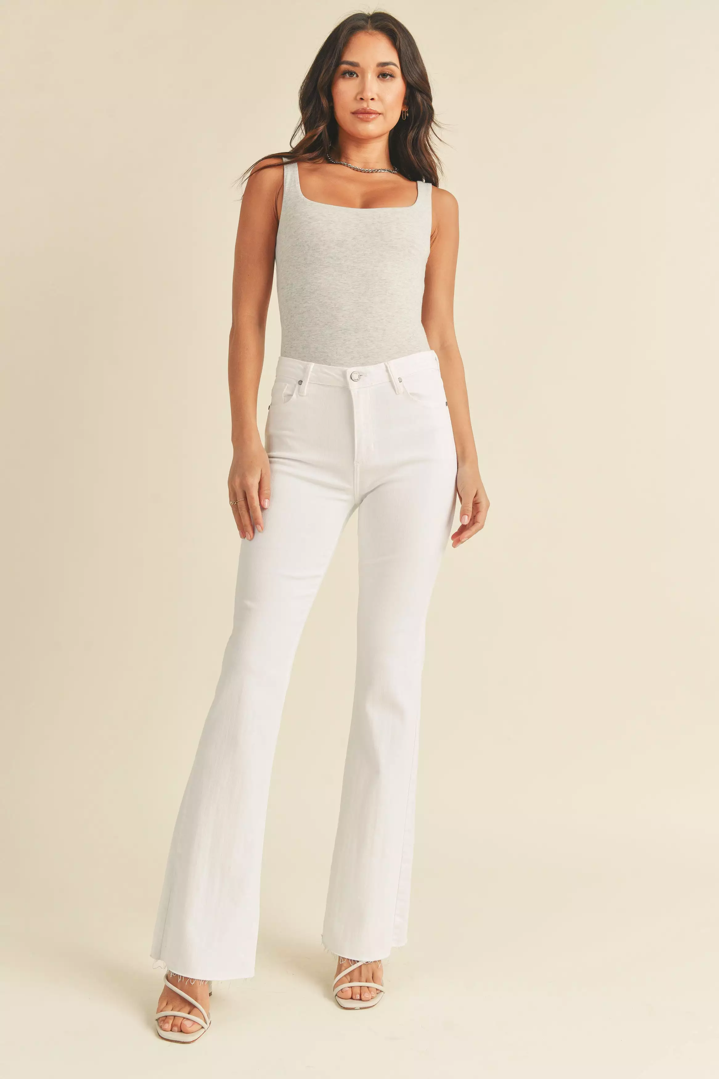 Sutton Flare Jeans White