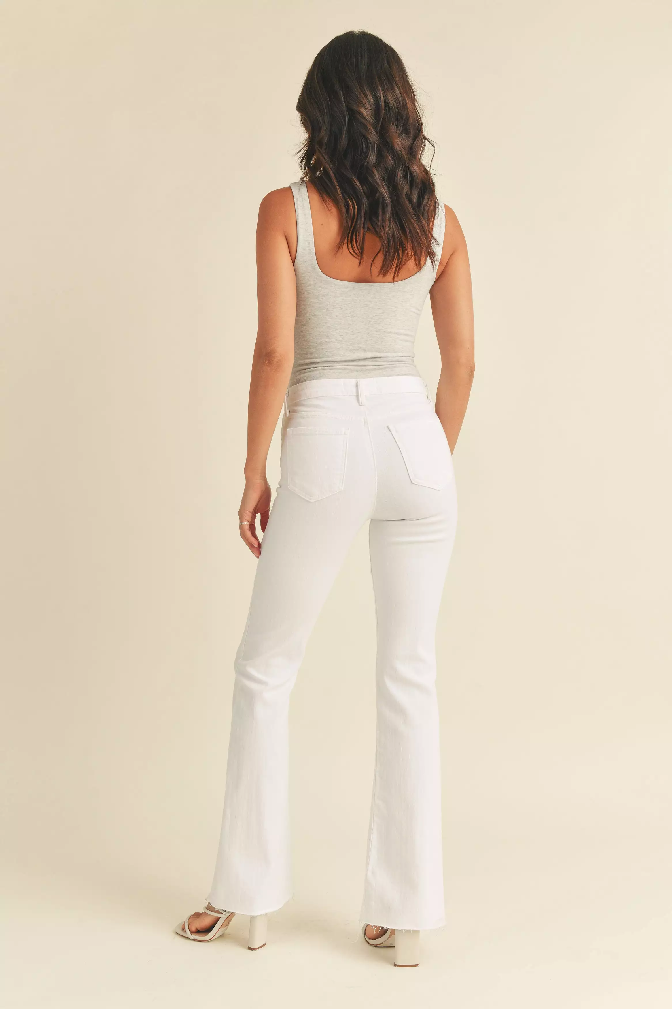 Sutton Flare Jeans White