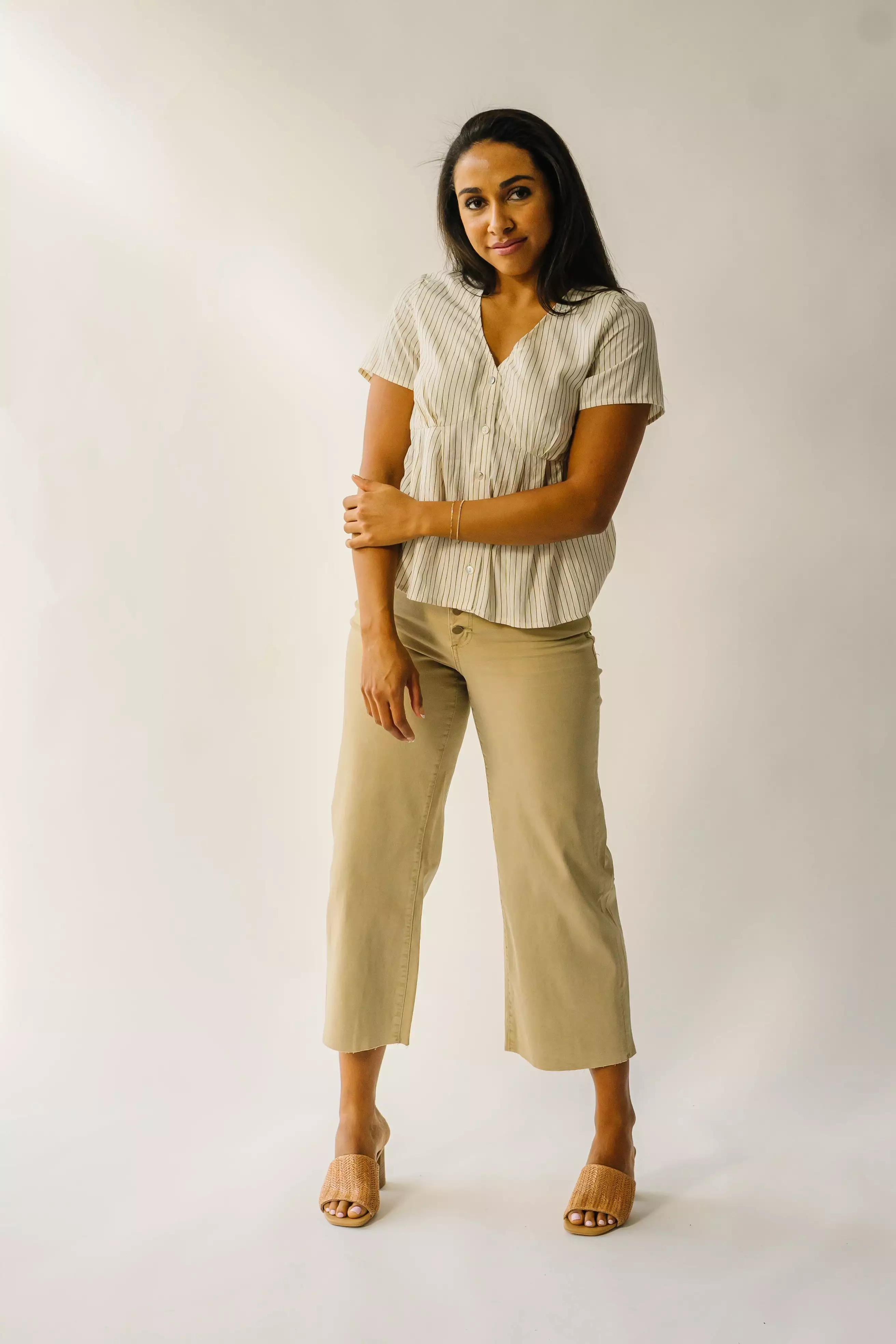 The Colbert Wide Leg Pant in Khaki