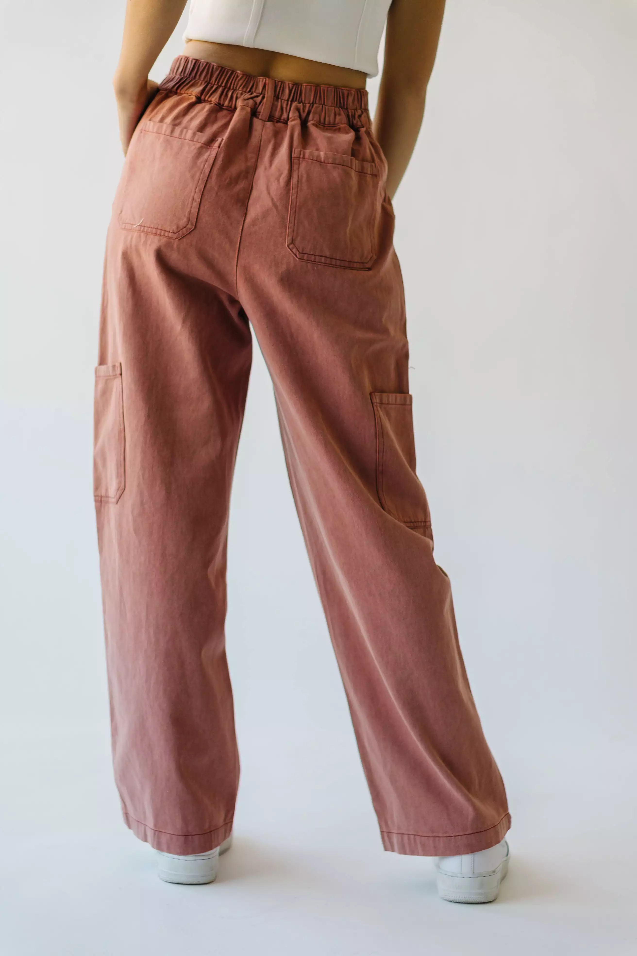 The Despain Wide Leg Pant in Washed Mauve