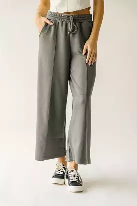 The Mazzara Wide Leg Pant in Charcoal