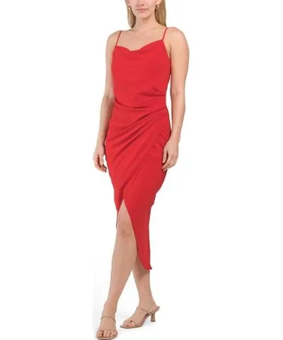 Tj Maxx Esther Ruched Midi Slip Dress For Women