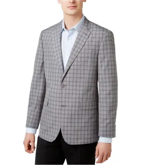 Tommy Hilfiger Mens Plaid Two Button Blazer Jacket, TW4