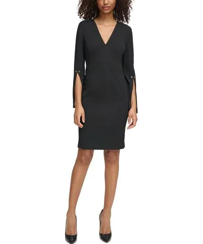 Tommy Hilfiger Womens Long Sleeve Above the Knee Mini Dress