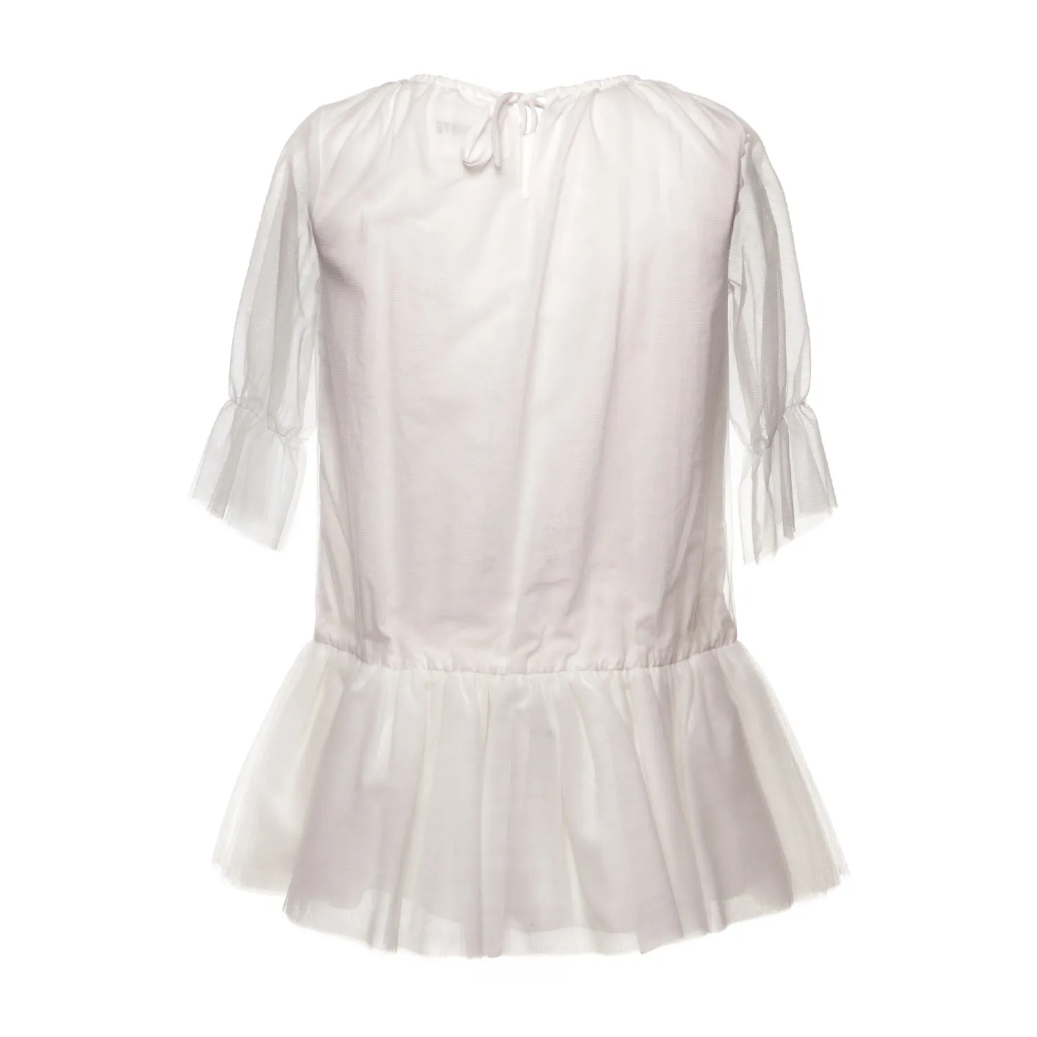 Touriste White Tulle Dress For Girl