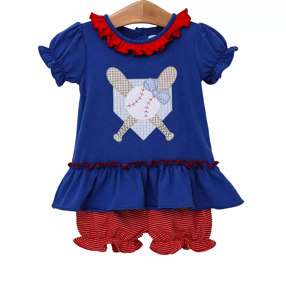 Trotter Street Kids - Homerun Ruffle Bloomer Set